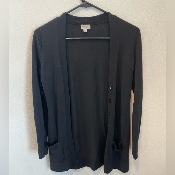 Halogen Black Extra Small Petite Women’s Cardigan Long Sleeve Sweater - Picture 1 of 9